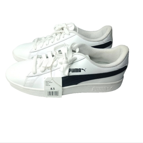 PUMA Smash v2 Shoes Men\'s Size 8.5 Leather Sneakers White 374513 01 main image 7